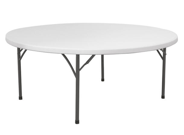 Sammenleggbart bord, rundt Ø 150x74 cm