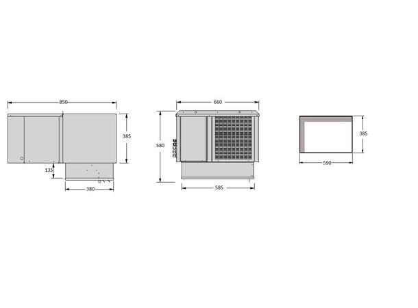 Takmontert kjøleaggregat For romstørrelse 9 - 14 m3