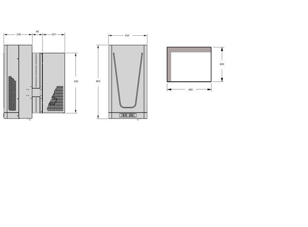 Veggmontert kjøleaggregat For romstørrelse 3 - 5 m3