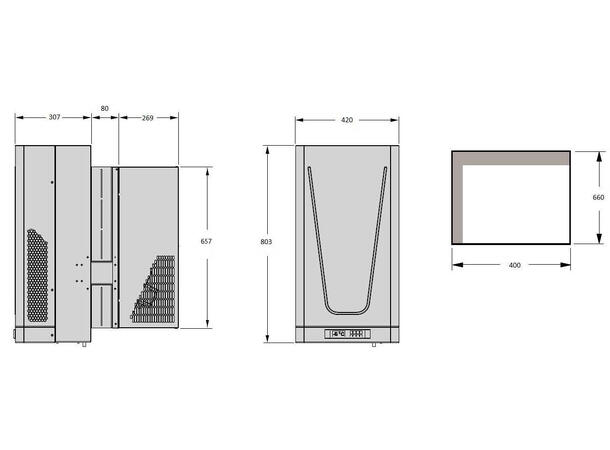 Veggmontert kjøleaggregat For romstørrelse 5 - 9 m3