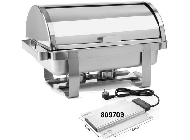 Chafing dish med roll-top, rustfri 1/1 GN