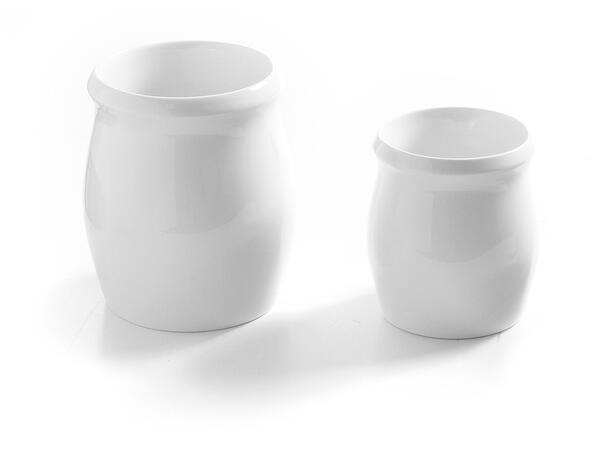 Derssing/yogurt skål, hvit 1 liter