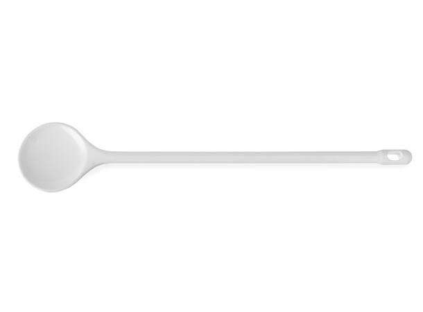 Kjøkkenskje i plast, hvit Lengde 37,5 cm