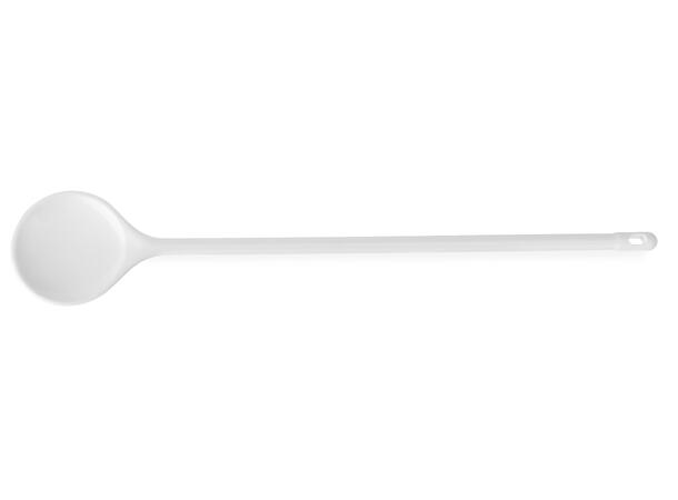 Kjøkkenskje i plast, hvit Lengde 57,5 cm