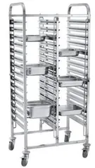 Brettvogn, dobbel 32x1/1 GN Kapasitet: 32 x 1/1 GN