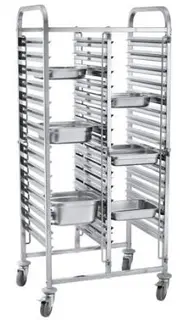 Brettvogn, dobbel 32x1/1 GN Kapasitet: 32 x 1/1 GN