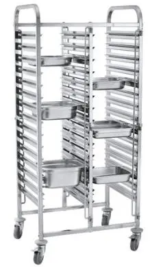 Brettvogn, dobbel 32x1/1 GN Kapasitet: 32 x 1/1 GN 