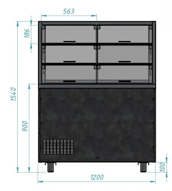 Serveringsdisk I tre plan 