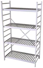 Aluminiumsreoler med 4 hyller 50x40x180 cm