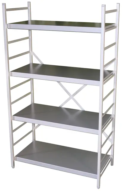 Aluminiumsreoler med 4 hyller 50x40x180 cm 