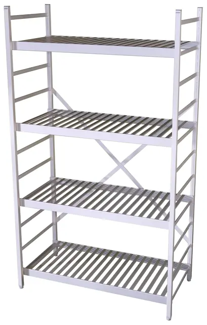 Aluminiumsreoler med 4 hyller 50x50x180 cm 