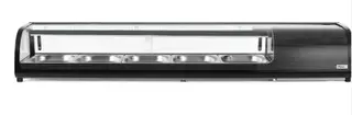 Sushi display, svart 5x 1/2 GN