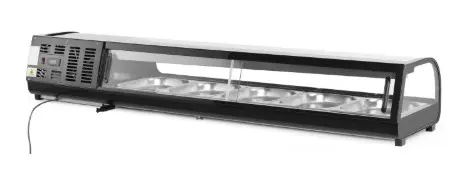 Sushi display, svart 5x 1/2 GN 