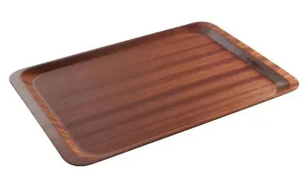 Serveringsbrett, rektangulært, mahogni 36x46 cm 