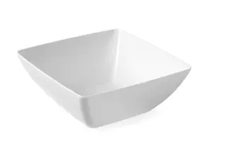 Bolle, frikantet, hvit melamin 19x19x10 cm