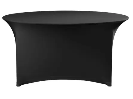 Bordtrekk, svart Ø180x76 cm 