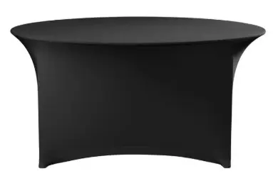 Bordtrekk, svart Ø150x76 cm 