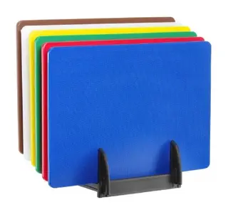 Skj&#230;rebrett, 6 stk inkl stativ 450x300x10 mm HACCP