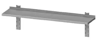 Rustfri vegghylle, justerbar 30 cm dybde