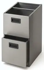 Rustfri skuffemodul, 2 skuffer Til 70 cm dype benker