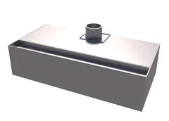 Damphette vegg med viftemotor LxDxH: 200x90x45cm