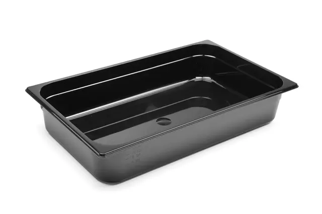Polykarbonat kantine 1/1 GN, svart 100 mm 