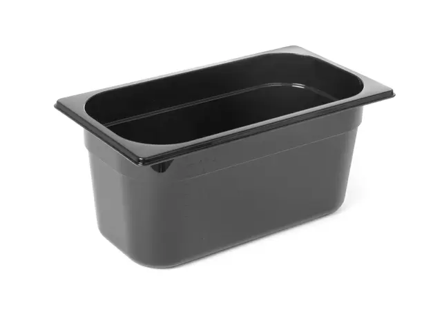 Polykarbonat kantine 1/3 GN, svart 65 mm 