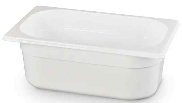 Polykarbonat kantine 1/4 GN, hvit 65 mm 