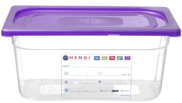 HACCP kantine 1/2 GN, transparent 150 mm 