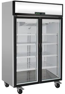 Kj&#248;leskap 1180 liter Dobbelt med glassd&#248;rer