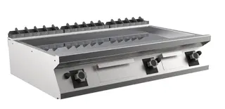 Gassflatgrill Chrome, 3 stekesoner